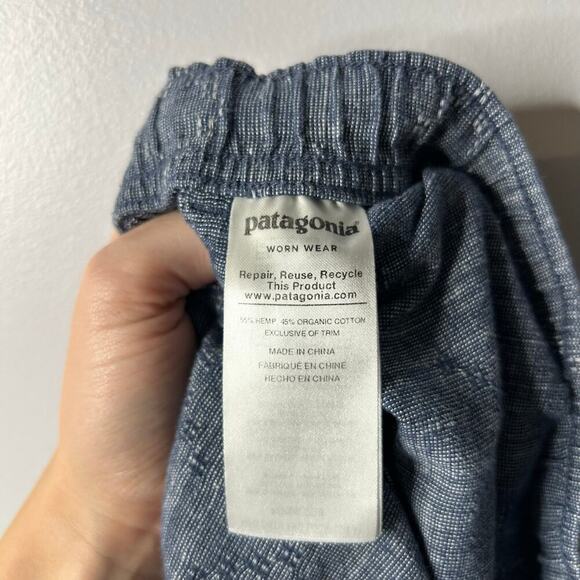Patagonia Island Hemp Beach Pants Women’s Small Blue Lightweight Minimalist - Picture 10 of 10